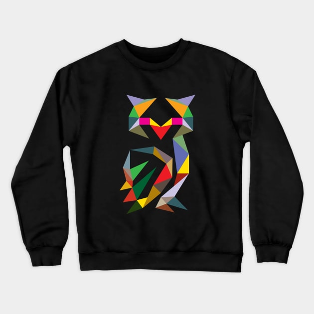 Geometric Owl Crewneck Sweatshirt by martinussumbaji